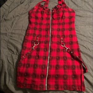 Jawbreaker punk goth red plaid sexy dress